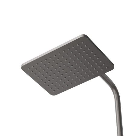 SLIDER-CVD-GM Душевая стойка со смесителем и изливом, оружейная сталь, артикул SLIDER-CVD-GM