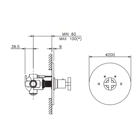 Nicolazzi Внутреняя часть для термостатического смесителя 3/4", без запорного вентиля, артикул 4913 (новый арт C4913)