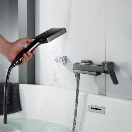 Смеситель для ванны Shevanik S9952T, оружейная сталь, артикул S9952T