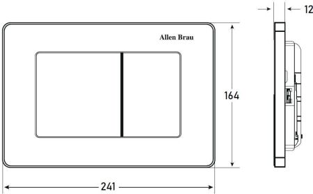 Клавиша смыва Allen Brau Infinity 9.20006.BN сталь браш