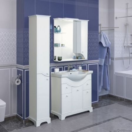 Шкаф пенал Акватон Элен 32 1A228603EN01L Белый L, артикул 1A228603EN01L