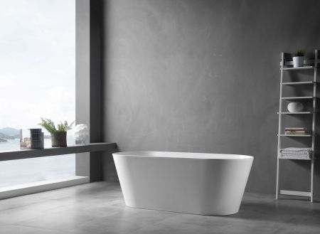 Zenon Leman, акриловая ванна закругленной формы, 180x80xh60 см, цвет белый глянцевый, артикул 4000.000.000.000.40948