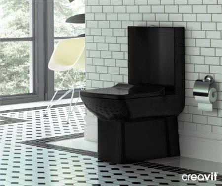 Унитаз биде Creavit Lara LR360-00SI00E-0000 Черный без бачка и сиденья, артикул LR360-00SI00E-0000