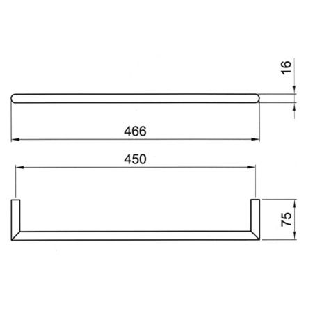 Fantini Young Полотенцедержатель 450мм, цвет: Nickel PVD, артикул 96 95 7611
