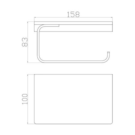 Держатель для туалетной бумаги с полочкой Rav Slezak NIL NLA0403ZRL, розовое золото, артикул NLA0403ZRL
