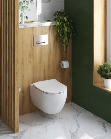 Унитаз подвесной безободковый с функцией биде CEZARES COMFORT, артикул CZR-191-TH/BS