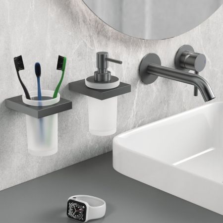 Стакан для зубных щеток Timo Petruma черное золото (15233/18), артикул 15233/18