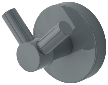 Крючок, Сунержа, ВИКТОРИЯ, двойной, ширина, мм-50, глубина, мм-43, высота, мм-50, тип установки-настенный, материал-нержавеющая сталь, крепления в комплекте, цвет-RAL 7031 сине-серый, артикул 7031-3007-0000