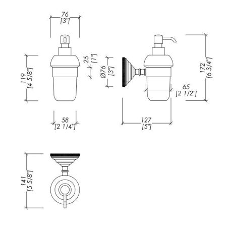 Devon  Diamond Дозатор для жидкого мыла, , цвет светлое золото, артикул WHD530OTBI