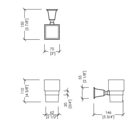 Devon Time Стакан подвесной, золото, артикул TM303OT
