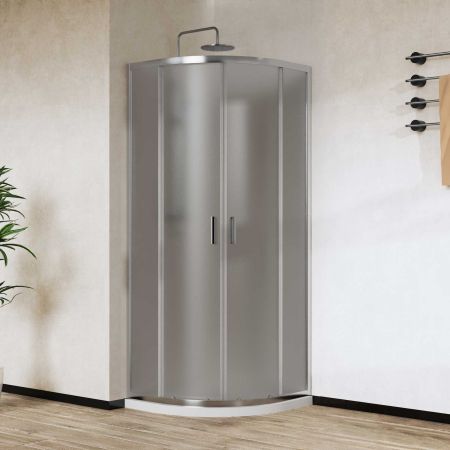 Душевые уголки Vincea Душевой уголок City VSQ-5CT800MT, 800*800, хром, стекло текстурное,, артикул VSQ-5CT800MT