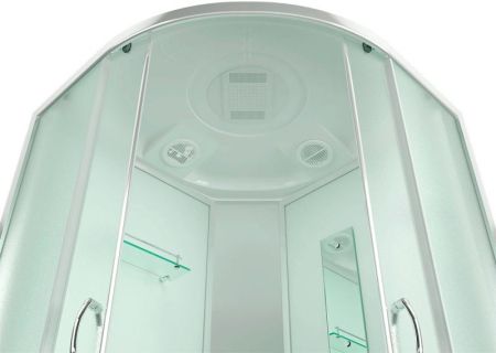 Душевая кабина Erlit Comfort ER3508P 80x80 задняя стенка Белая стекло матовое, артикул ER3508P-C3