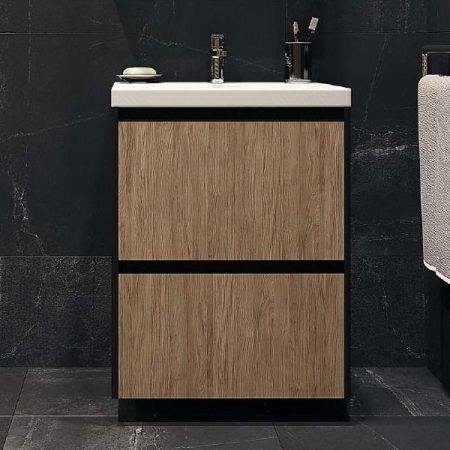 Тумба под раковину Velvex Klaufs 60 tnKLA.60.2Y-617.217 Черная, артикул tnKLA.60.2Y-617.217