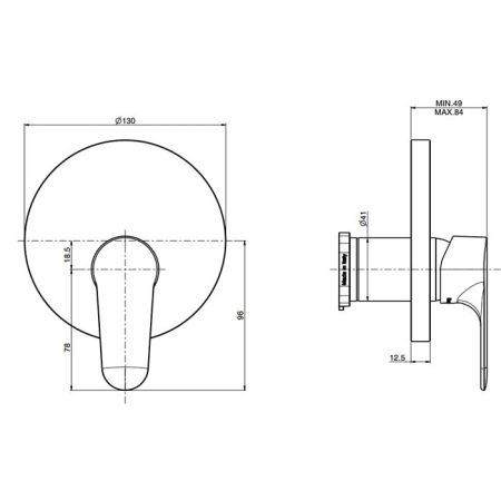 Fima Carlo Frattini Serie 22 Смеситель для душа, встраиваемый, цвет: хром, артикул F3839E1CR