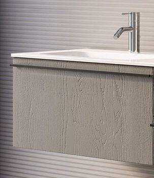 IBC Niky, тумба под раковину 120 см (высокий ящик, ручка черная мат.), цвет тик структурный