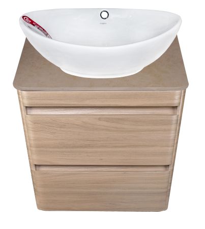 Столешница керамогранит под тумбу "Атлантика 60" MI01, цвет бежевый светлый