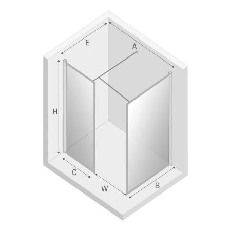 Душевое ограждение NEW TRENDY NEW MODUS BLACK 130x90x200 EXK-0286 (черный)