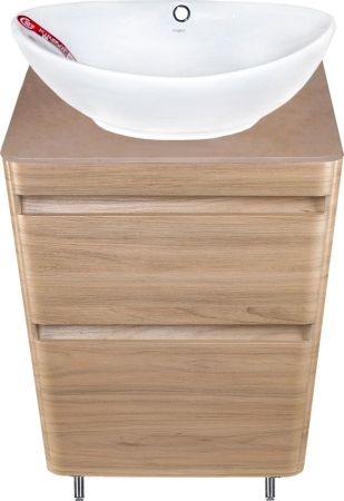 Тумба напольная "Атлантика 60", Люкс ясень перламутр, PLUS