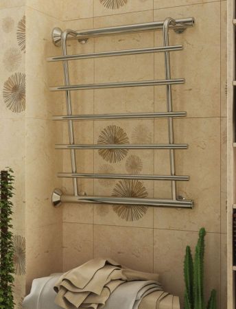 Водяной полотенцесушитель Terminus Каскад П5 600x500 4620768885570 Хром с боковым подключением 600, артикул 4620768885570