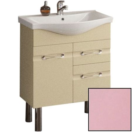 Тумба с раковиной SanVit Прима 65 kprim065 в цвете Ral прямые ручки Розовый глянец