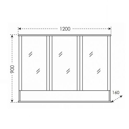 Зеркальный шкаф Санта Вегас 120 см 700184, артикул 700184