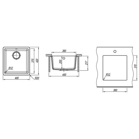 Кухонная мойка Florentina ВЕГА 22.310.B0360.104, бежевый, артикул 22.310.B0360.104