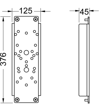 Панель для монтажа ручек с застенным модулем арт. 9.300.009, артикул 9042011