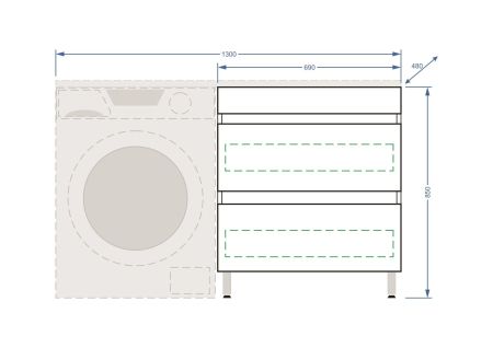 Тумба "Мадлен 130", 2 ящ., Мадлен 130, артикул SP-00000475