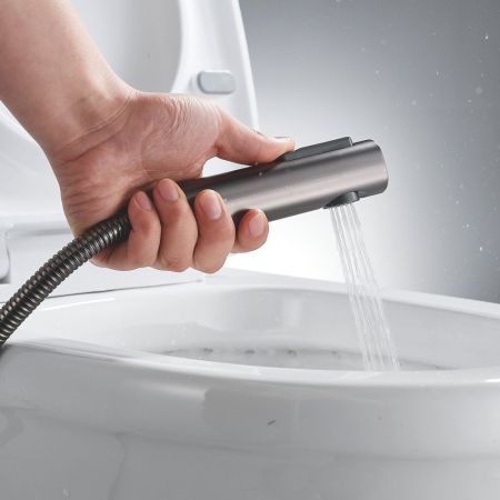 Гигиенический душ со смесителем Shevanik S4105T-1, оружейная сталь