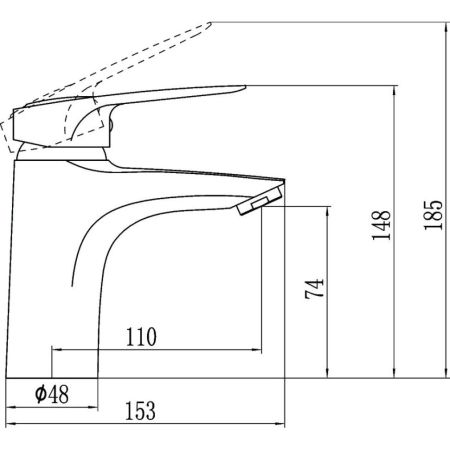 Смеситель для раковины Fmark FM1004, хром