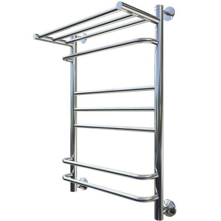 Водяной полотенцесушитель Тругор Идеал Комби 3 П НП 80x60 с полкой Хром, артикул Идеал/комби3/нп8060П