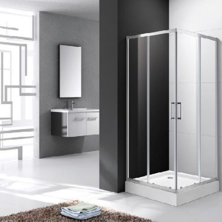 Душевой уголок Cezares Molveno A-2 80х80 профиль Хром стекло прозрачное, артикул MOLVENO-A-2-80-C-Cr-IV