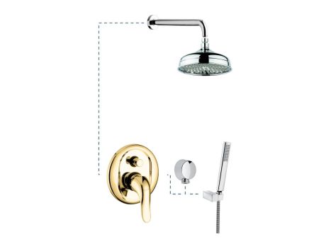 Emmevi Duka, душевой комплект 440OR, цвет золото, артикул 440OR
