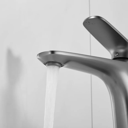 Смеситель для раковины Shevanik S8501T, оружейная сталь, артикул S8501T