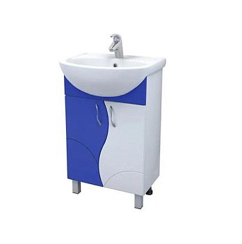 Тумба под раковину напольная VIGO Alessandro tn.ALE.UYU.55.2D син, 55 см