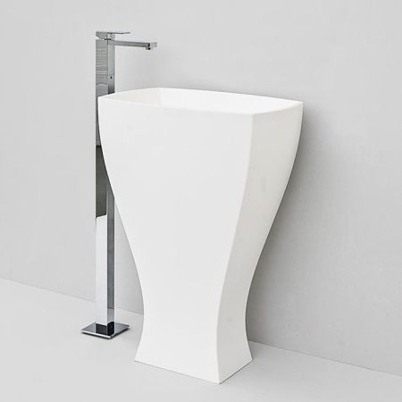 Artceram JAZZ Livingtec раковина отдельно стоящая с сифоном, 60х48х85см, цвет белый глянцевый В АМ ГРУПП НА СКЛАДЕ 1ШТ БРАКОВАННАЯ, артикул JZL006 01 00/ JZ13bi*1