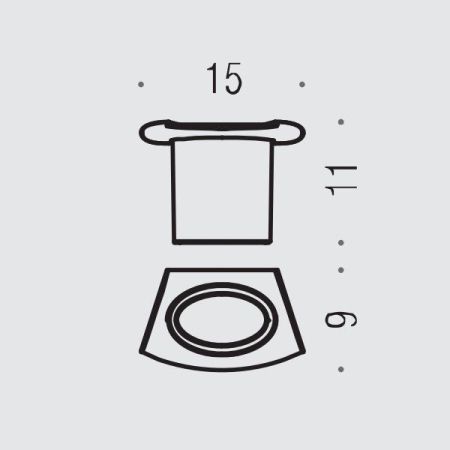 Colombo Land Стакан, цвет: хром/матовое стекло, артикул B2802.CR-VAN