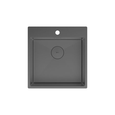 Кухонная мойка Lemark JANGA 490 прямоугольная из нержавеющей стали цвет: графит (9936107), артикул 9936107