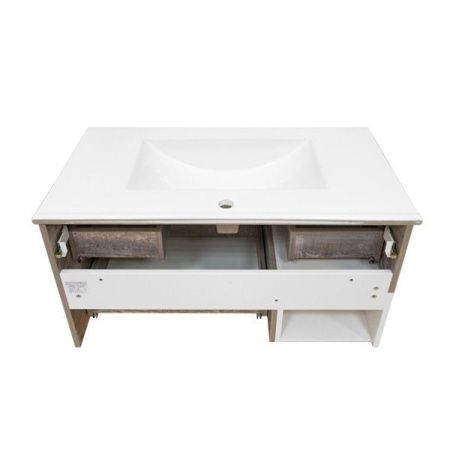 Тумба с раковиной Comforty Турин 75 4147332 подвесная Дуб белый