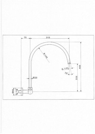 Излив для душа CEZARES CZR-TDA3, артикул CZR-TDA3-02