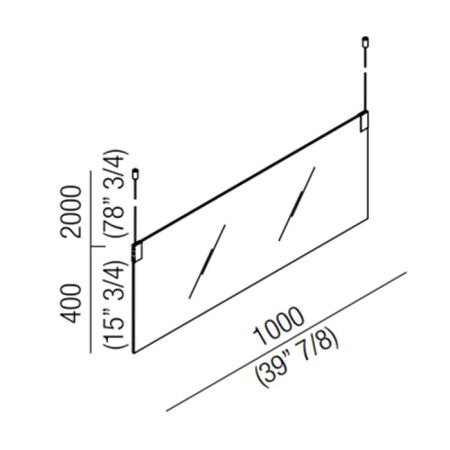 Agape Insegna Зеркало двухстороннее 100x40 см, цвет: хром, артикул ASPE023