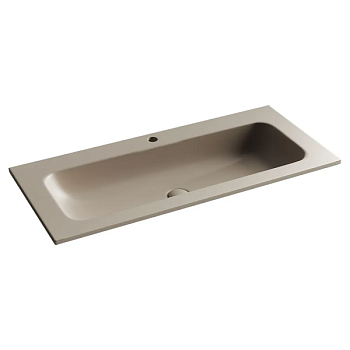 Раковина накладная Грация (Grace) прямоугольная, с отверстием под смеситель, 1010*457*137 мм, цвет капучино матовый, арт. CN7013MC
