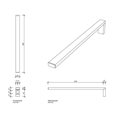 Decor Walther Contract Полотенцедержатель 33см., подвесной, цвет: хром, артикул 0651000