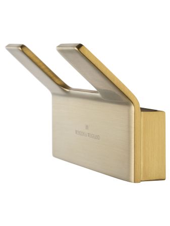 Двойной крючок для ванной WONZON & WOGHAND LOTTE, Брашированное золото (WW-8325-BG)