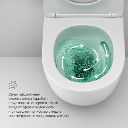 C801900SC Like подвесной унитаз AquaSpin с сид м/лифт, артикул C801900SC