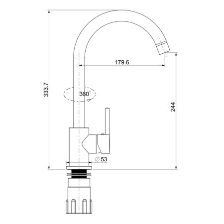 Смеситель для кухни Splenka S201.40.05, сатин