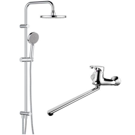 Душевая система Damixa Space 408109350 с универсальным смесителем Хром
