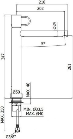 Смеситель для раковины Paffoni Joker JK081NO, артикул JK081NO