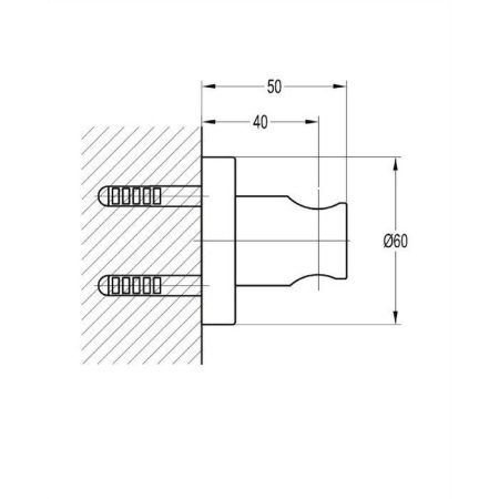 Кронштейн точечный OMNIRES 8873ABL (черный BLH), артикул 8873ABL
