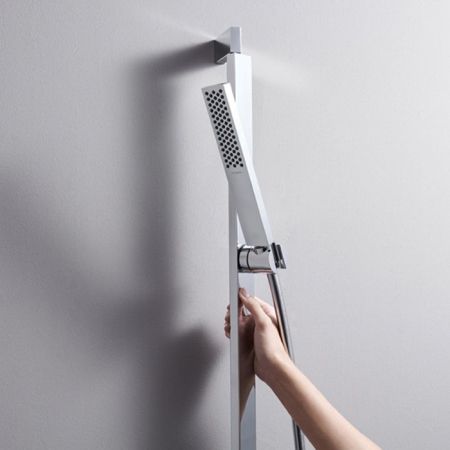 HG Pulsify E Душевой набор 100 1jet EcoSmart со штангой 65 см, хром, артикул 24370000